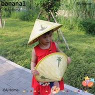 BA Natural Bamboo Hats, Sunscreen Summer Party Sun Hats, Fashion Adjustable Retro Farmer Caps Childr