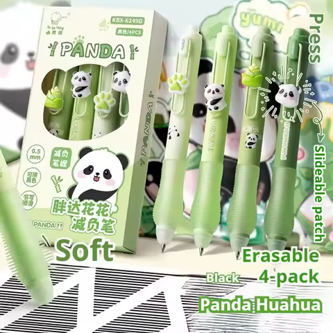 Erasable Gel Pens 4-Pack Quick Dry 0.5mm Fine Tip Black & Blue Pens for School & Office Supplies, Sm