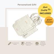 [SG Stock] Personalised Cotton Canvas Tote Bag | Name Print | Personalised Gift | Children's Day