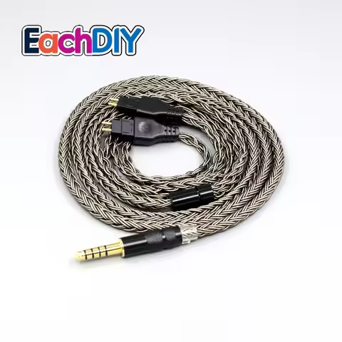 16 Core Grey Earphone Cable For Sennheiser HD580 HD600 HD650 HDxxx HD660S2 HD58x HD6xx Headphone LN0