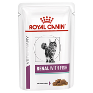 *พร้อมส่ง* Royal Canin VET Cat Renal With Fish [ 1 ซอง ] อาหารแมวโรคไต แมว โรคไต Pouch Gravy เกรวี่