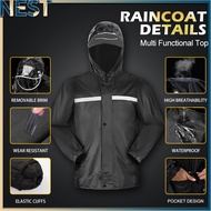 Malaysia Spot 【4 Size】Motorcycle Rain Coat Waterproof Baju Hujan Motor Bicycle Outdoor Raincoat Moto