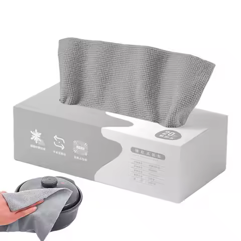 20x Pull Out Design Dishcloths with Boxes Microfiber Reusable Cleaning Cloths Household Rag Kitchen 
