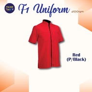 CORPORATE UNIFORM RED 65% POLYESTER/35% VISCOSE COLLAR SHORT SLEEVE F11805 OREN SPORT F118 MENS CUTT