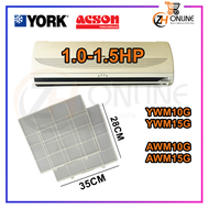 2PCS [Genuine/Original Part] YORK ACSON 1HP 1.5HP Air Conditioner Air Filter YWM09G AWM09G YWM10G YWM15G AWM10G AWM15G YORK FILTER ACSON FILTER