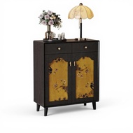 French Country Shoe Cabinet Vintage Entryway Organizer Large Capacity Storage High-End Accent Furnit