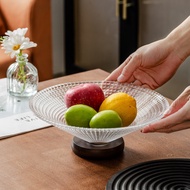 Simple Fruit Plate Living Room Household French Glass Candy Plate Fruit Plate High-value Candy Snack