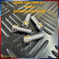 8.1 CALIPER BRACKET TIE SCREW AND SPACER SCREW @ ADAPTER