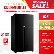 Toshiba 623L Side By Side Inverter Refrigerator GR-RS780WE | 591L GR-RS682WE-PMY | 573L Ice Dispense