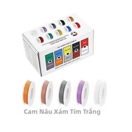 Bộ Dây Silicon Linh Hoạt 30 28 26AWG 24AWG Đồng Mạ Thiếc Sợi 22AWG 20 18 16 Dây Kết Nối Đồng Hồ Đo 5