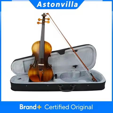 Astonvilla AV-E310 4/4 Violin Solid Wood Matte EQ Electric Acoustic Violin Fiddle With Case Bow Acce