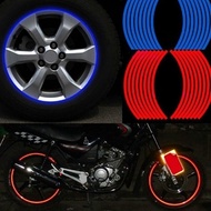 Fun 16 Strips Wheel Sticker Reflective Rim Stripe Tape Bike Motorcycle Car Tape