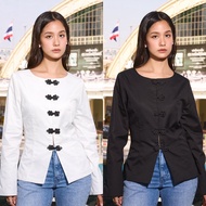 AMR DE SAISON (AIMER)-CNY Tailored Jacket Chinese Shirt Jacket Woman