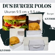 Plain Burger Box 50pcs - Burger Cardboard Box - Plain Burger Packaging Box