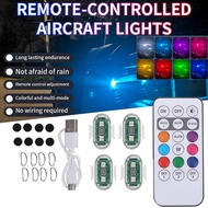 DTH 7 Colors Remote RGB Led Aircraft Strobe Lights Motorcycle Lights LED Flash Position Wireless Lig