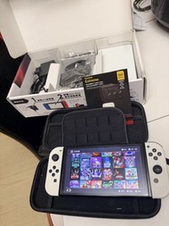 任天堂 Switch OLED版 有Mon貼有保護套全 齊配件