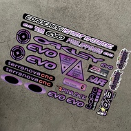 Helmet Visor reflective sticker set (Evo) renegade high quality laminated vinyl water resistant scra