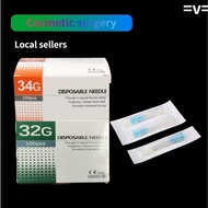 50/100PCS COD 32g4mm 32g6mm 32g13mm 34g1.5mm 34g2.5mm 34g4mm Disposable Needle Beauty care Local del