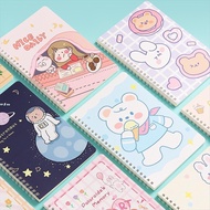 NG NOTEBOOK A5 SPIRAL NOTEBOOK CUTE AESTHETIC LINE NOTEBOOK