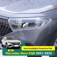 For Mercedes Benz EQB 250 300 350 2021-2025 Black Transparent Car Headlight Protective Film TPU Pre-