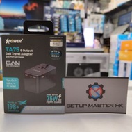 ＜荃灣門市現貨＞全新行貨  XPower TA75 75W 6輸出 GaN PD旅行轉插 •3 x TYPE-C (最大75W PD 3.0/PPS輸出) •2 x USB (最大60W輸出)