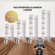 TIGERACK Ladder Aluminium Foldable Multipurpose Heavy Duty Anti Slip Tangga Lipat