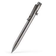KeyUnity KP01 Bolt Action Pen with Clip Titanium Alloy EDC Pocket Pen Retractable Metal Ballpoint Pe