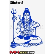 Hindu God Shiva Vinyl Cutting Stickers (Car / Window)