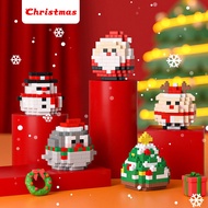 Christmas Building Block Microparticle Bricks Toy Assembly Particle Children Development Education Collection Toys Puzzle Boys And Girls Birthday Gifts Kids toys