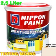 Cat Tembok Eksterior Nippon WEATHERBOND 1844P Butter Toast 2,5 Liter