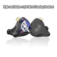 1 ชิ้น CVJ Vivian หูฟังชนิดมีสายระดับพรีเมียมสไตล์อนิเมะ, เข้ากันได้กับสายเคเบิล 2 พิน 0.78 มม. แบบเ