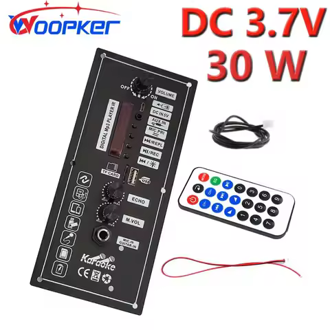 Amplifier Board 3.7V 4 Ohm 5-8Inch Speaker Power Amp Support Bluetooth Aux Tf-Card U-Disk Mic