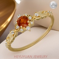 Birthstone January Garnet Ring For Women With S925 Silver