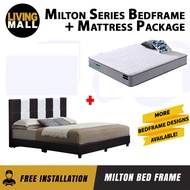 LIVING MALL Milton Series Divan Bed Frame with Mattress Packages in 5 Designs