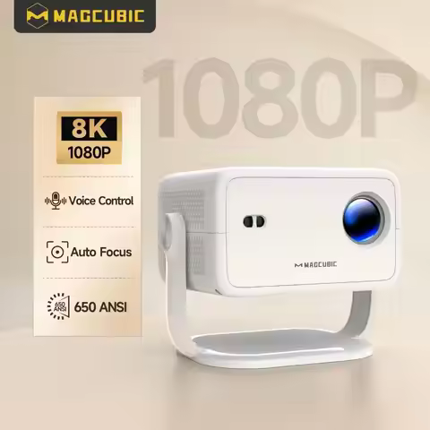 Magcubic L018 8K Android14 Projector 650ANSI Auto Focus & Keystone 1080P 360° Rotate Wifi6 BT5.4 Por