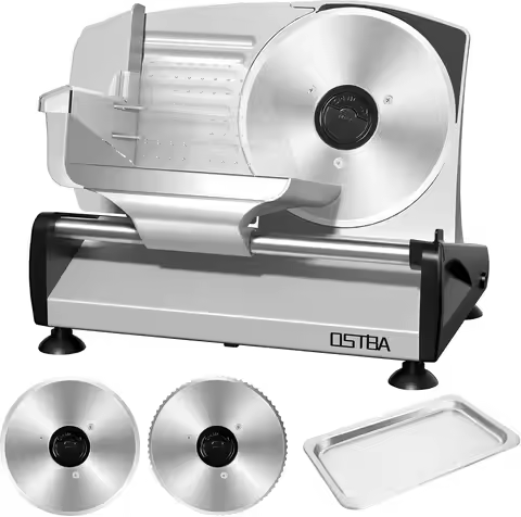Meat Slicer, Two 7.5” Stainless Steel Blades