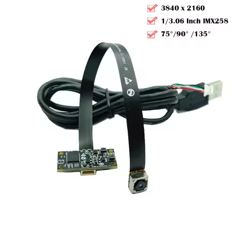 IMX258 4K 12MP HD USB2.0 Camera Module Autofocus 75/90/135 Degree UVC-compliant, Plug and Play for I