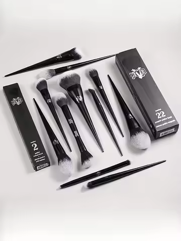 Kat Von D Makeup Brush Set & Kit Foundation Blush Highlight Concealer Powder Sculpting Eyeshadow Bru