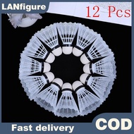 VastCourse 12 Pcs White Plastic Badminton Ball Shuttlecos Sport Training Sport MY