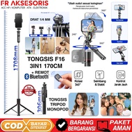 Bluetooth Selfie Stick 3in1 F16 Tripod hp 360 Rotation Selfie Stick F16 Bluetooth Tripod 170cm + Rem