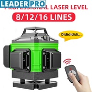 Indoor/Outdoor Professional Green Lines Laser Level 8/12/16 Lines High-precision Automatic Self-Leve