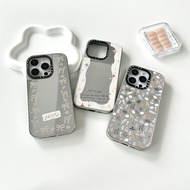 Wishes Among the Clouds CT mirror Electroplated Silver magnetic case cover compatible for iphone12 1