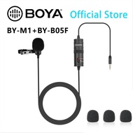 BOYA BY-M1 6m Professional  3.5mm TRRS Lapel Condenser Microphone for PC Mobile Phone Streaming Lavalier Microphone Blogger Vlog