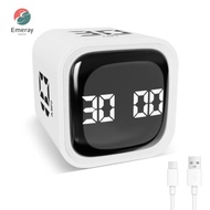EMERAY Pomodoro Timer, Gravity Sensing 5/10/30/60min Digital Cube Timer,  Custom Countdown Rotation 
