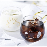 【Special limited Sale】JAPAN Kaneshotouki Peanuts Snoopy & Woodstock Yurayura glass Tumbler, 10.8 fl 