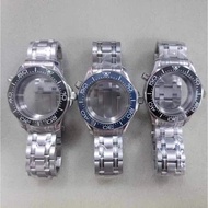 42MM Mineral/Sapphire Glass Watch Case + Bezel + Strap Watch Accessories for NH35/NH36 Movement