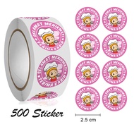 SHOPHOME - Stiker Selamat Menikmati Label Buat jualan Makanan Kue  1 roll 500 Pcs Thankyou STC10