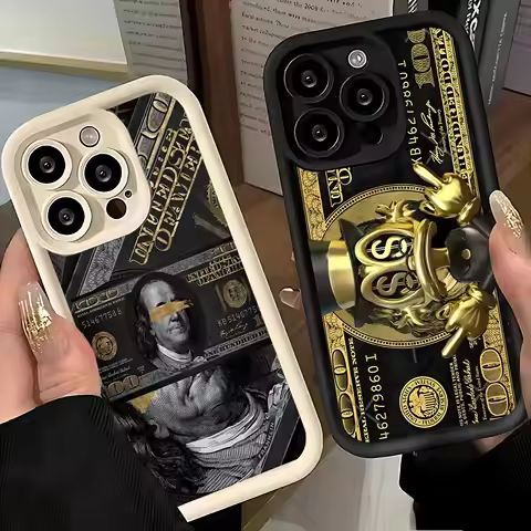 USD Dollar Design Phone Case For iPhone 17 16 15 14 Pro Max 13 12 11 XS X XR 7 8 Plus 16E 17 Anti-fa