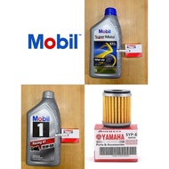 100 Mobil motocycle oil 15w-50 / 10w-40 / full synthetic semi / FREE YAMAHA OIL FILTER