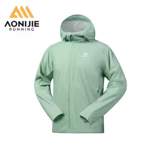 AONIJIE F5245 Lightweight Waterproof Hooded Jacket Durable Breathable Shell for Hiking Trail Running